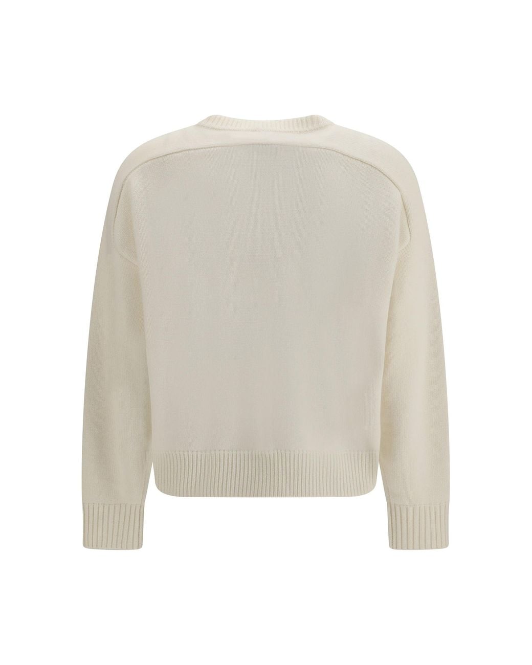 Loulou de Saison White Breha Wool Cashmere Sweater Ivory