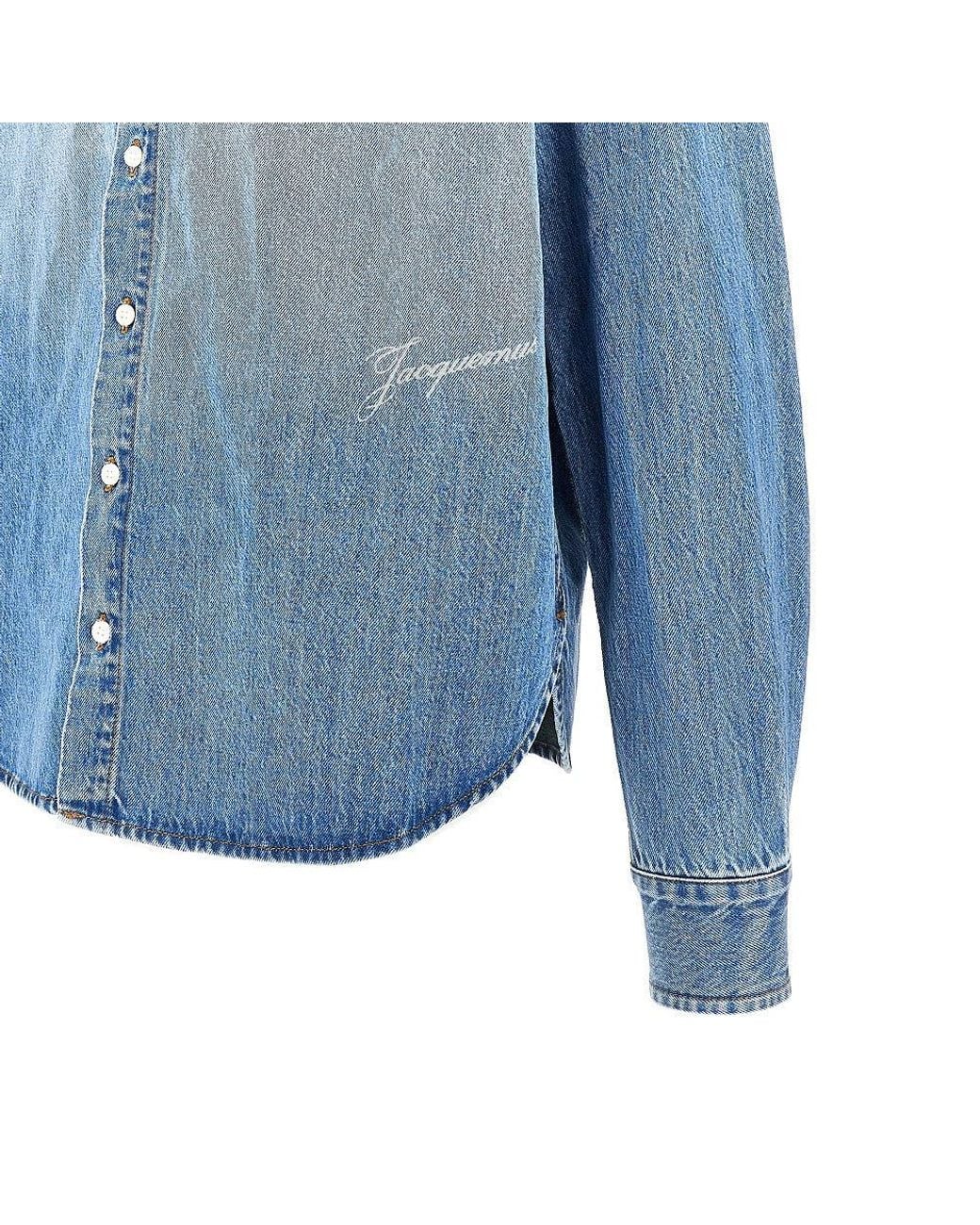 Jacquemus Blue De-Nimes Simon Denim Shirt for men