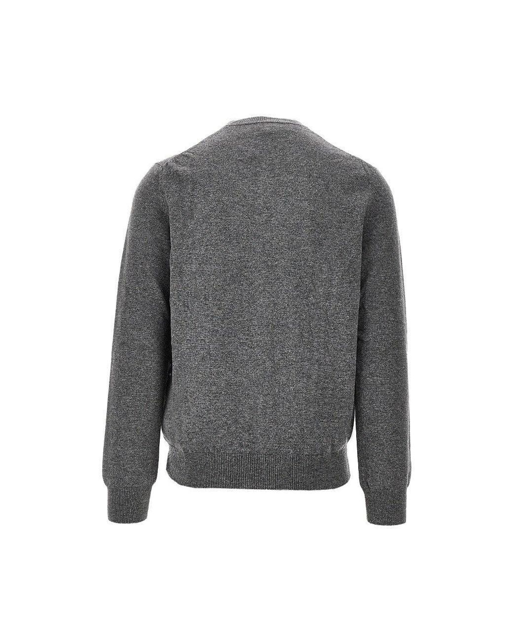 COMME DES GARÇONS PLAY Gray Heart Patch Wool Cardigan for men