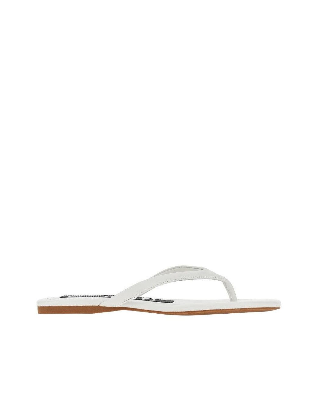 Senso White 'Norah I' Leather Thong Slides