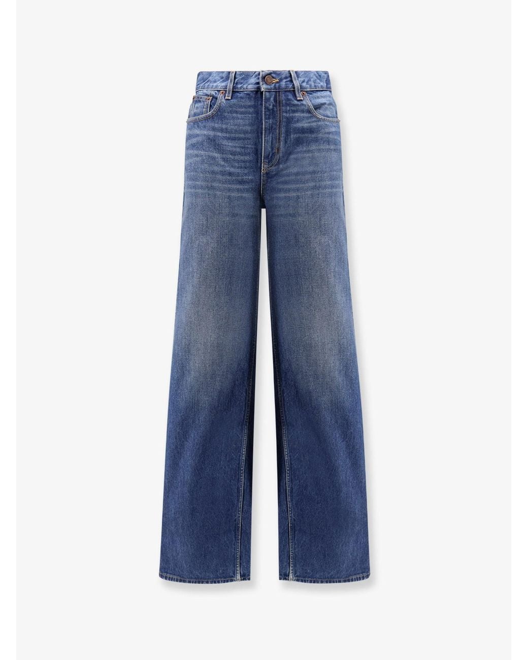 Chloé Blue Jeans With Leather Logo Tag