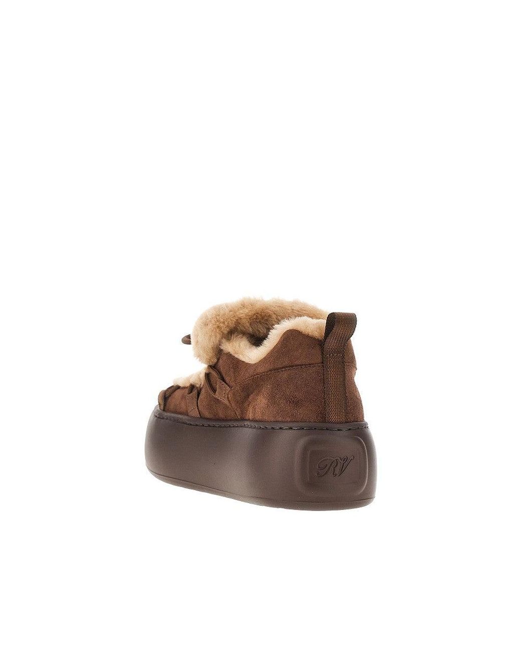 Roger Vivier Brown Viv' Up Snow Sneakers