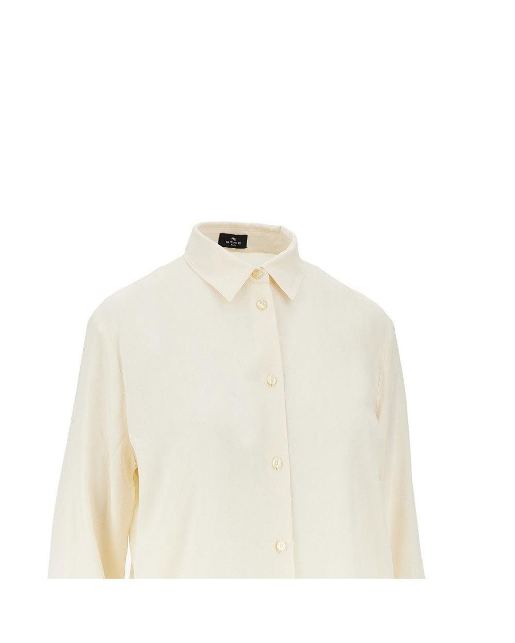 Etro White Jacquard Silk-Blend Shirt