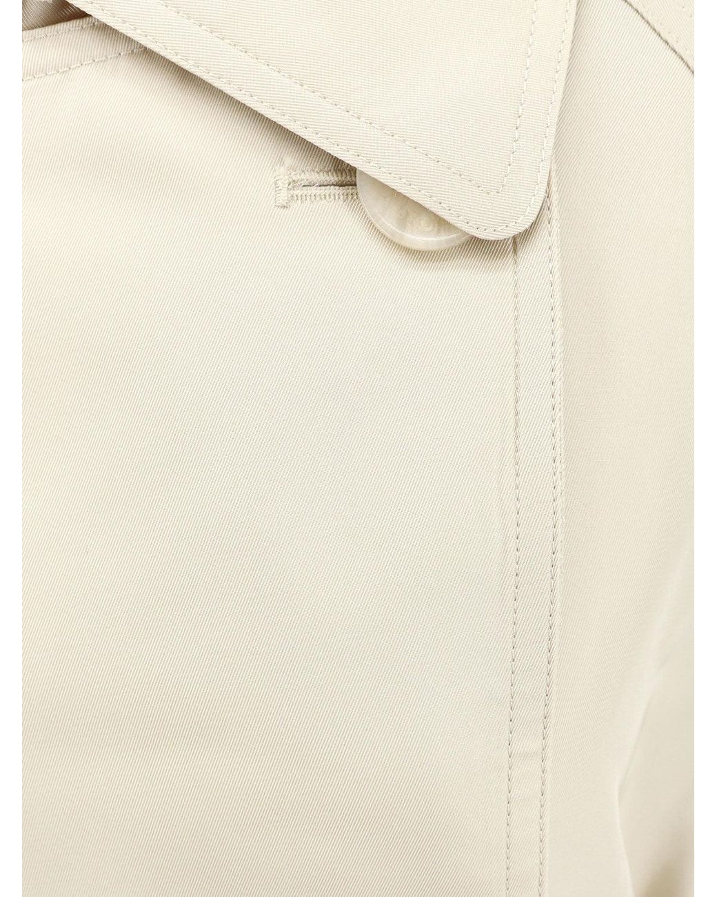 Frankie Shop Natural Veyron Double-Breasted Trench
