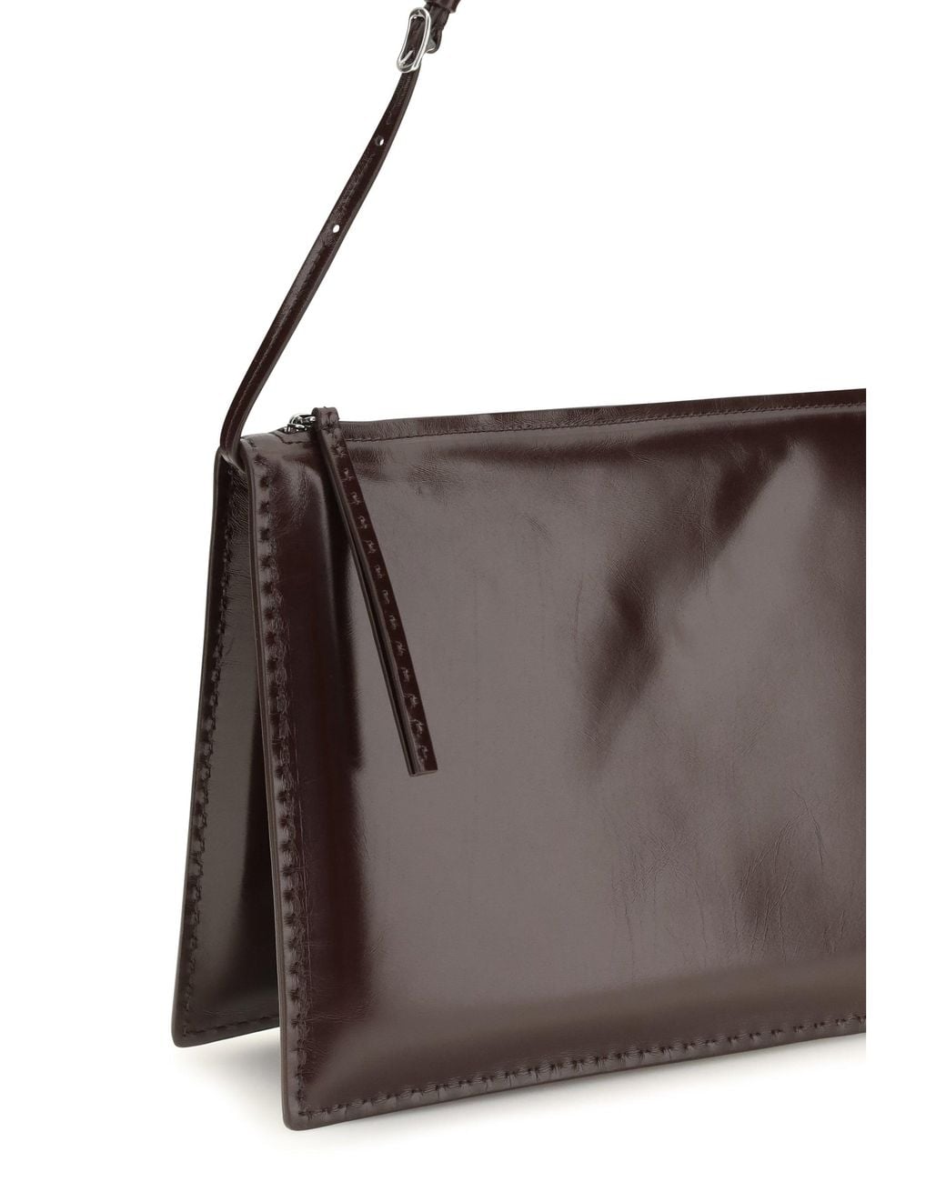 Phoebe Philo Brown Glove Pochette Shoulder Bag Oxblood