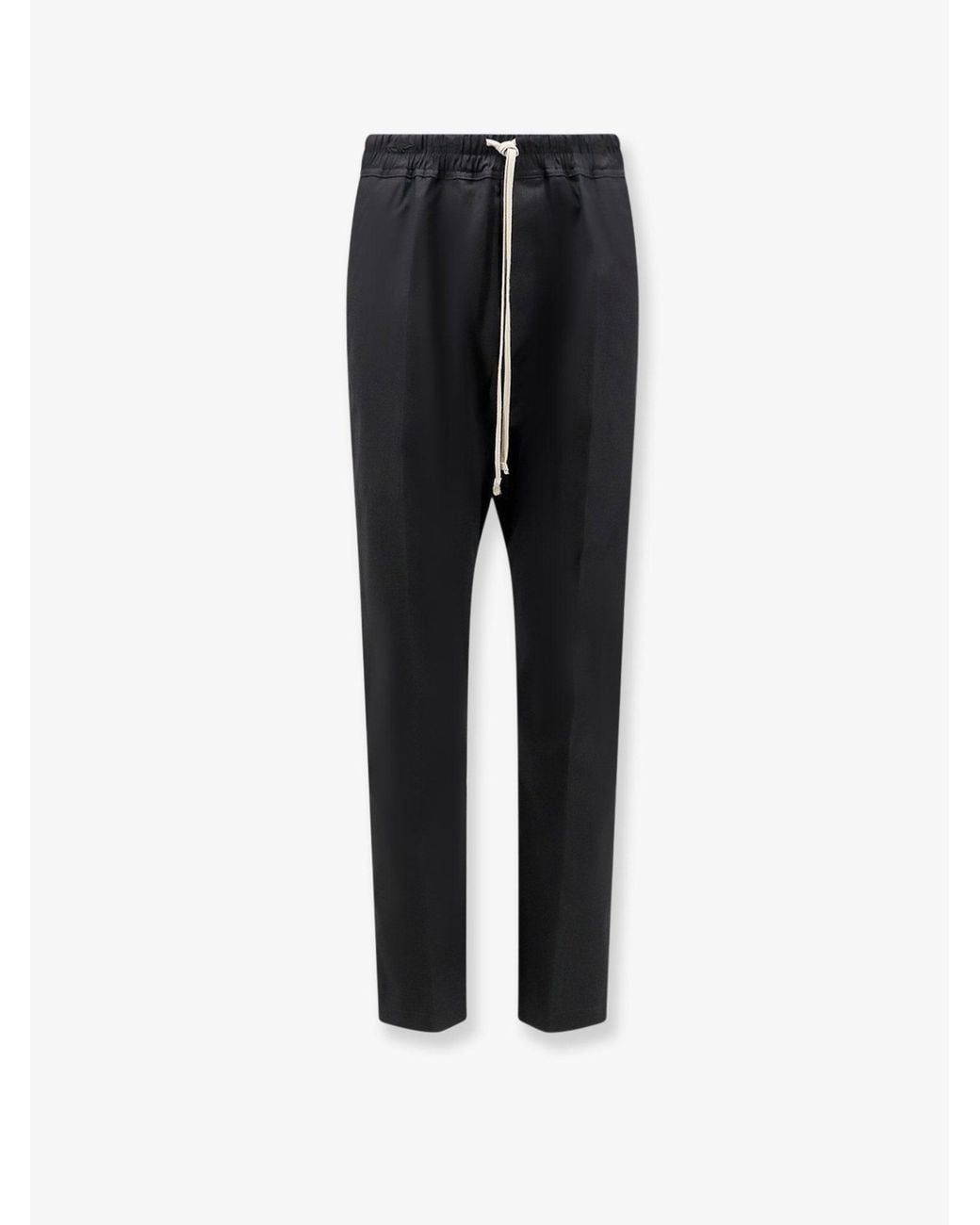 Rick Owens Black Cotton Trousers for men