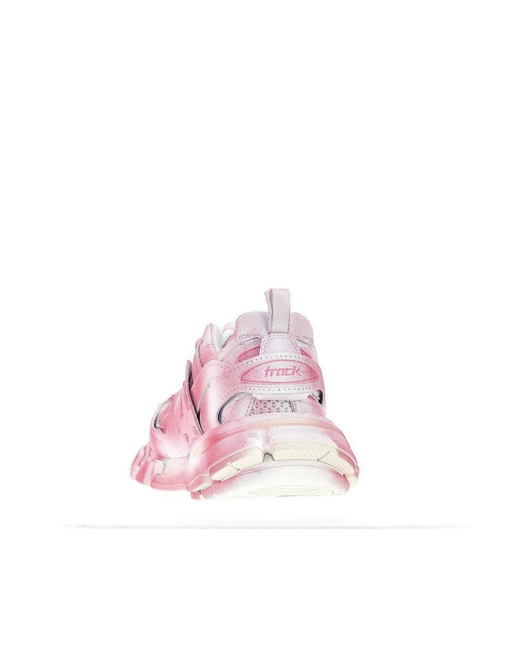 Balenciaga Pink Stencil Logo Track Sneakers
