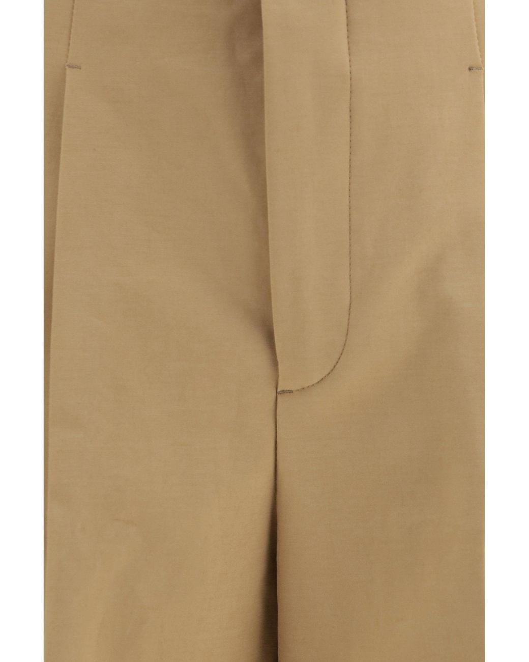 Umit Benan Natural Tailored Cotton Pants Tobacco for men