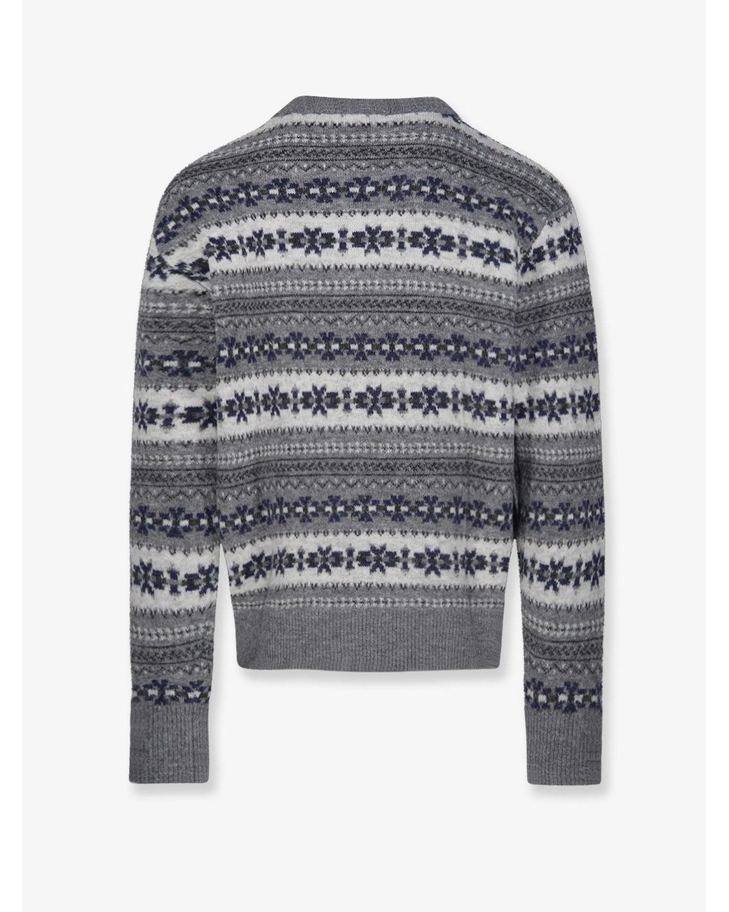 DUNST Gray Fairisle Wool Blend Sweater