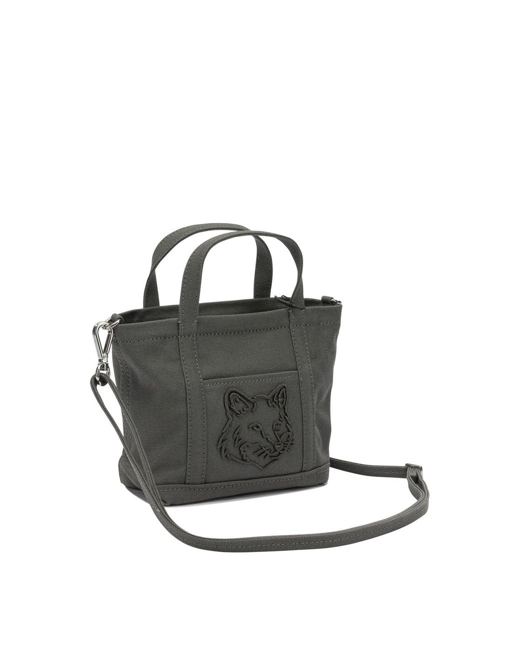 Maison Kitsuné Black Small "Fox Head" Handbag