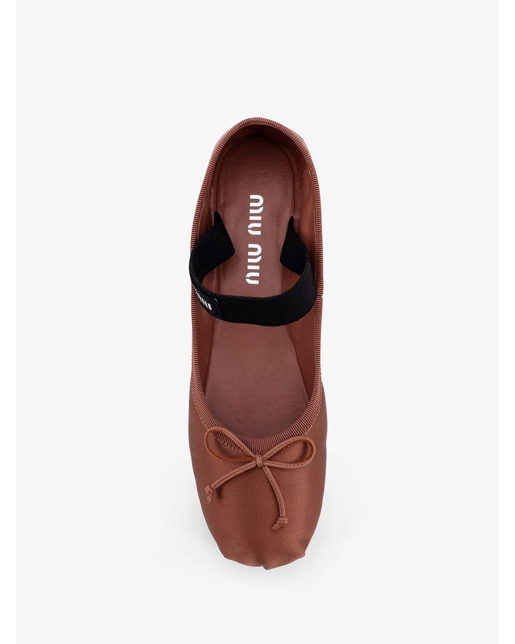 Miu Miu White Satin Ballerinas