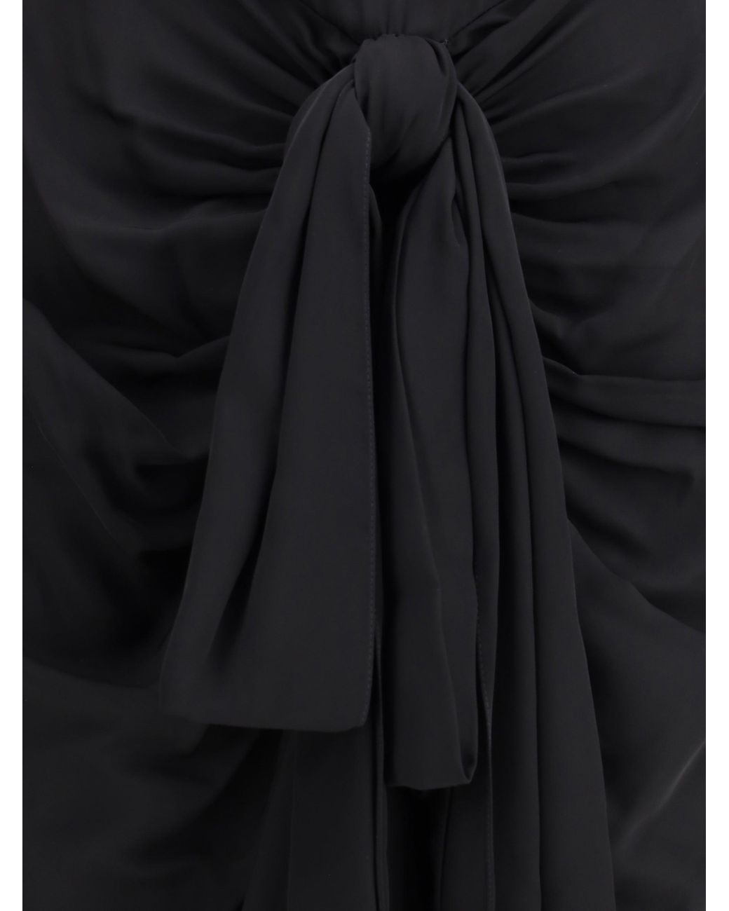 Alaïa Black Alaã¯A Draped Viscose Dress
