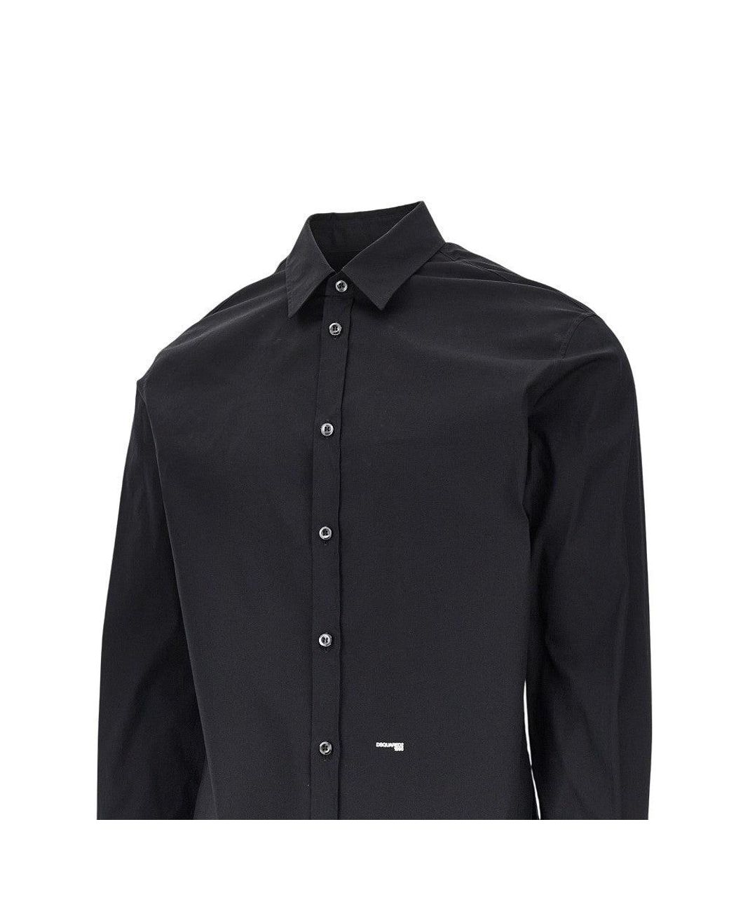 DSquared² Blue Stretch Cotton Shirt for men