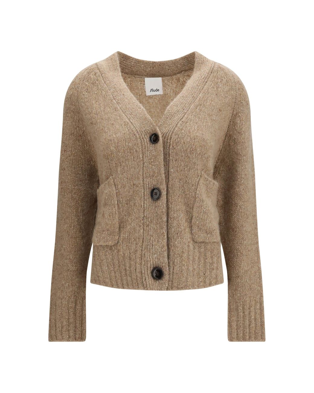 Allude Natural Cashmere V-Neck Cardigan