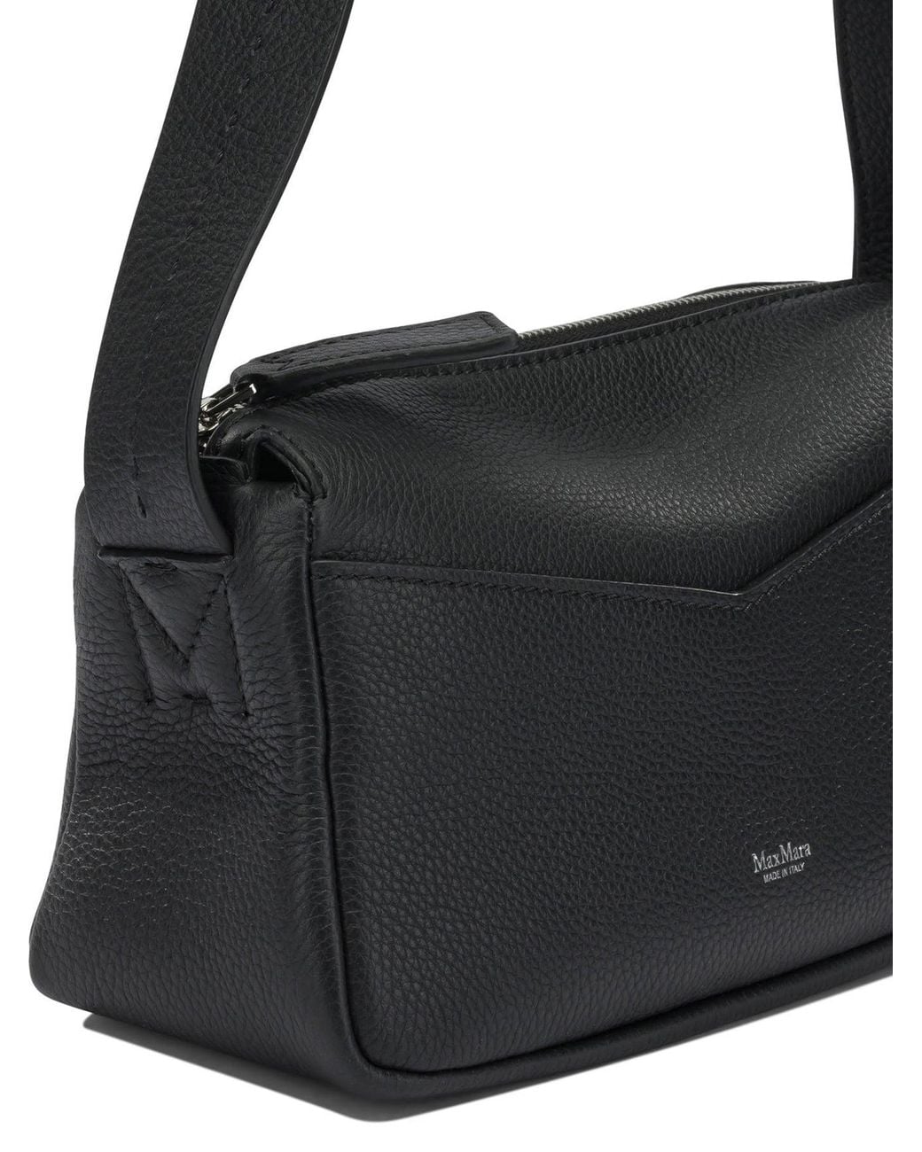 Max Mara Black Small Leather Shoulder Bag