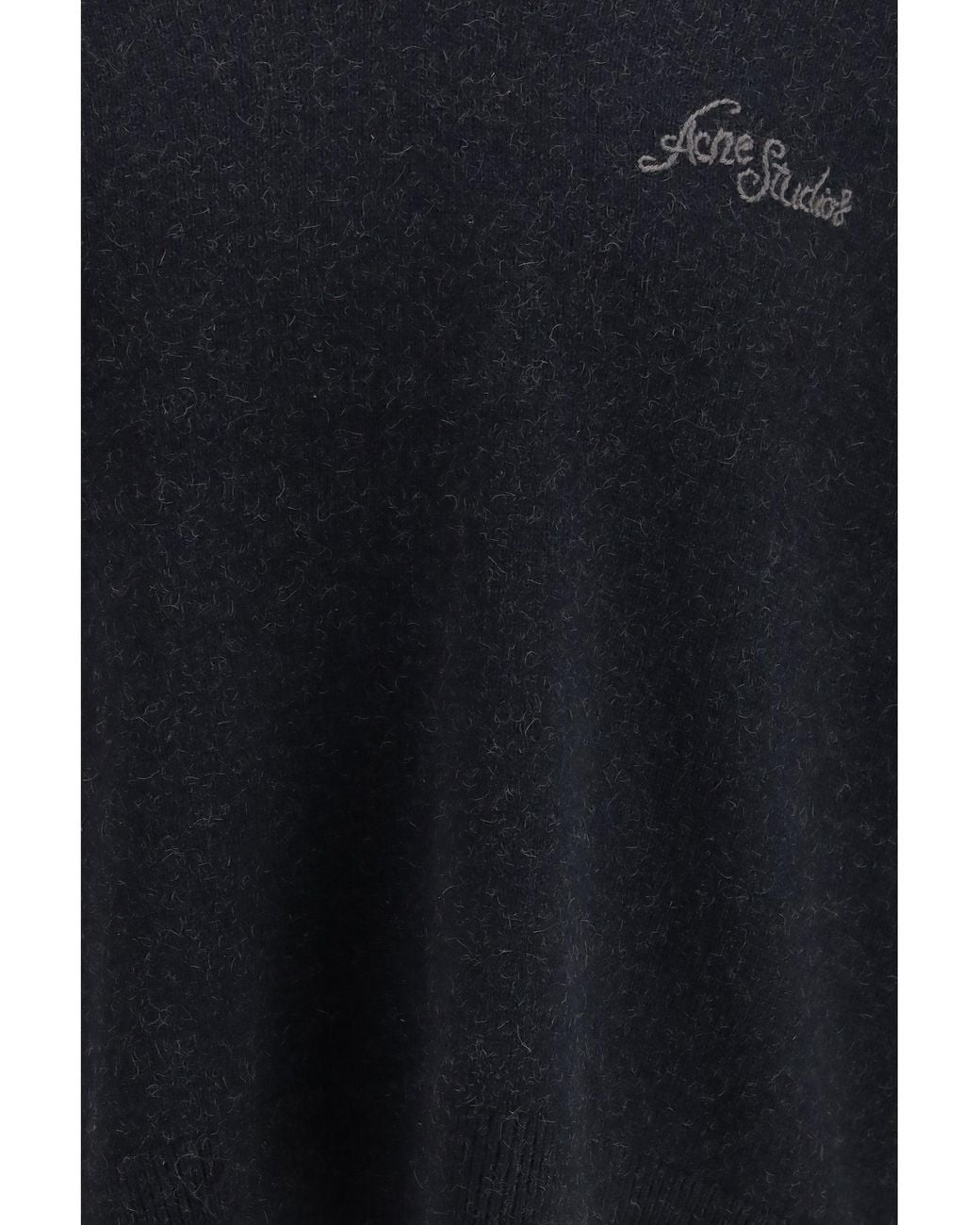 Acne Blue Camel Hair V-Neck Sweater for men