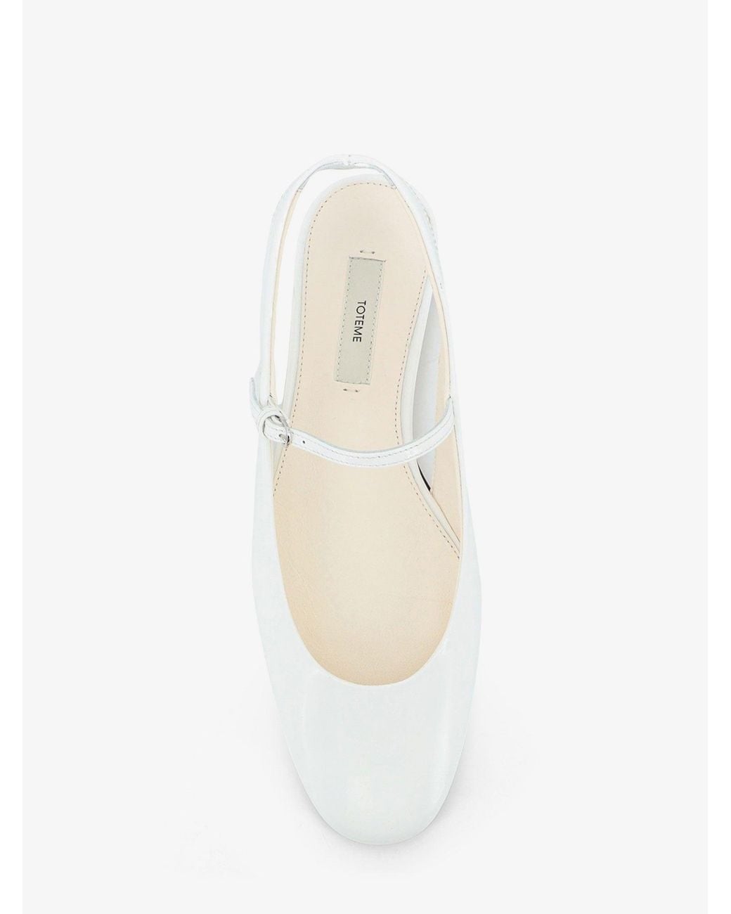 Totême White Leather Ballet Flats