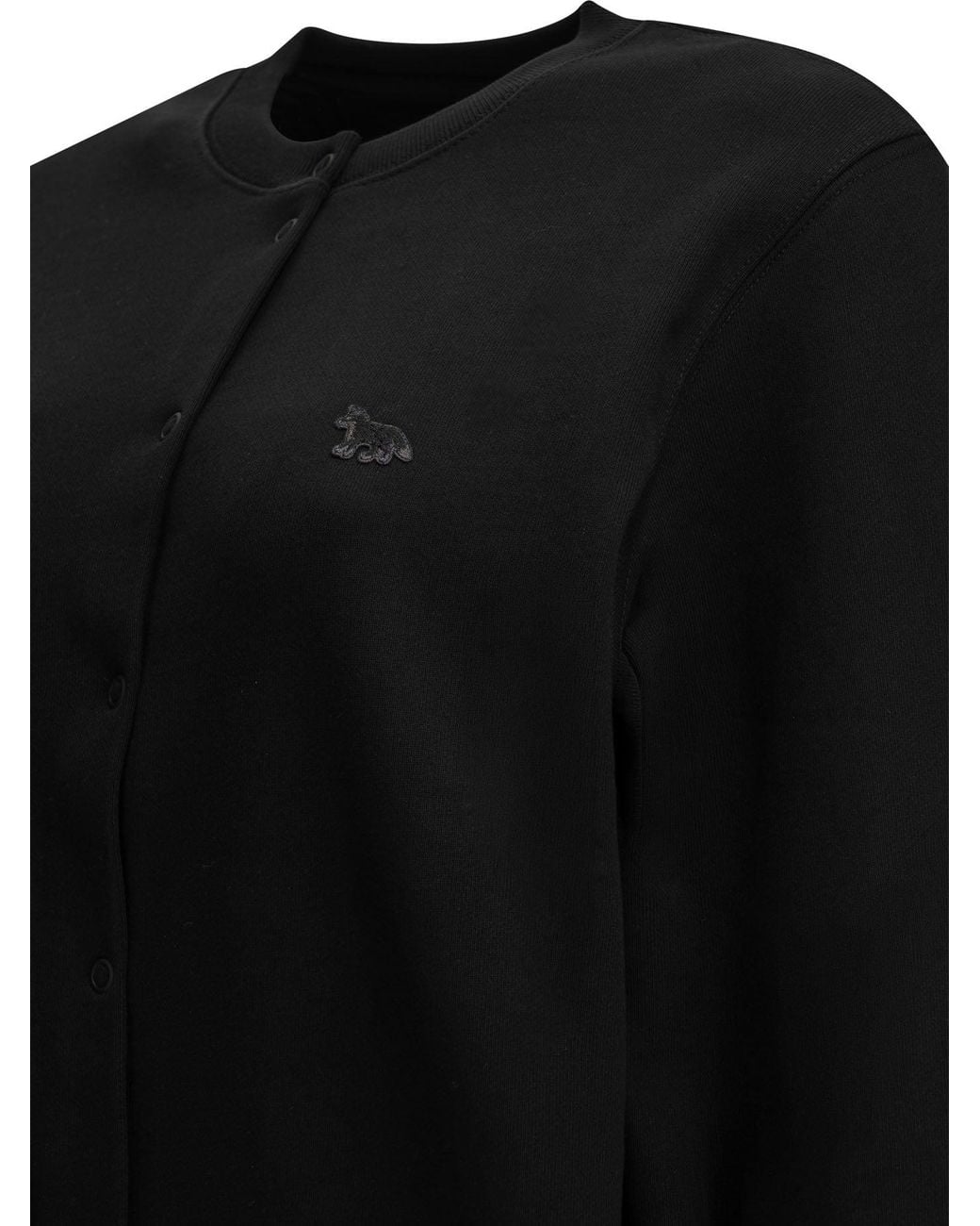Maison Kitsuné Black Baby Fox Sweatshirt Cardigan