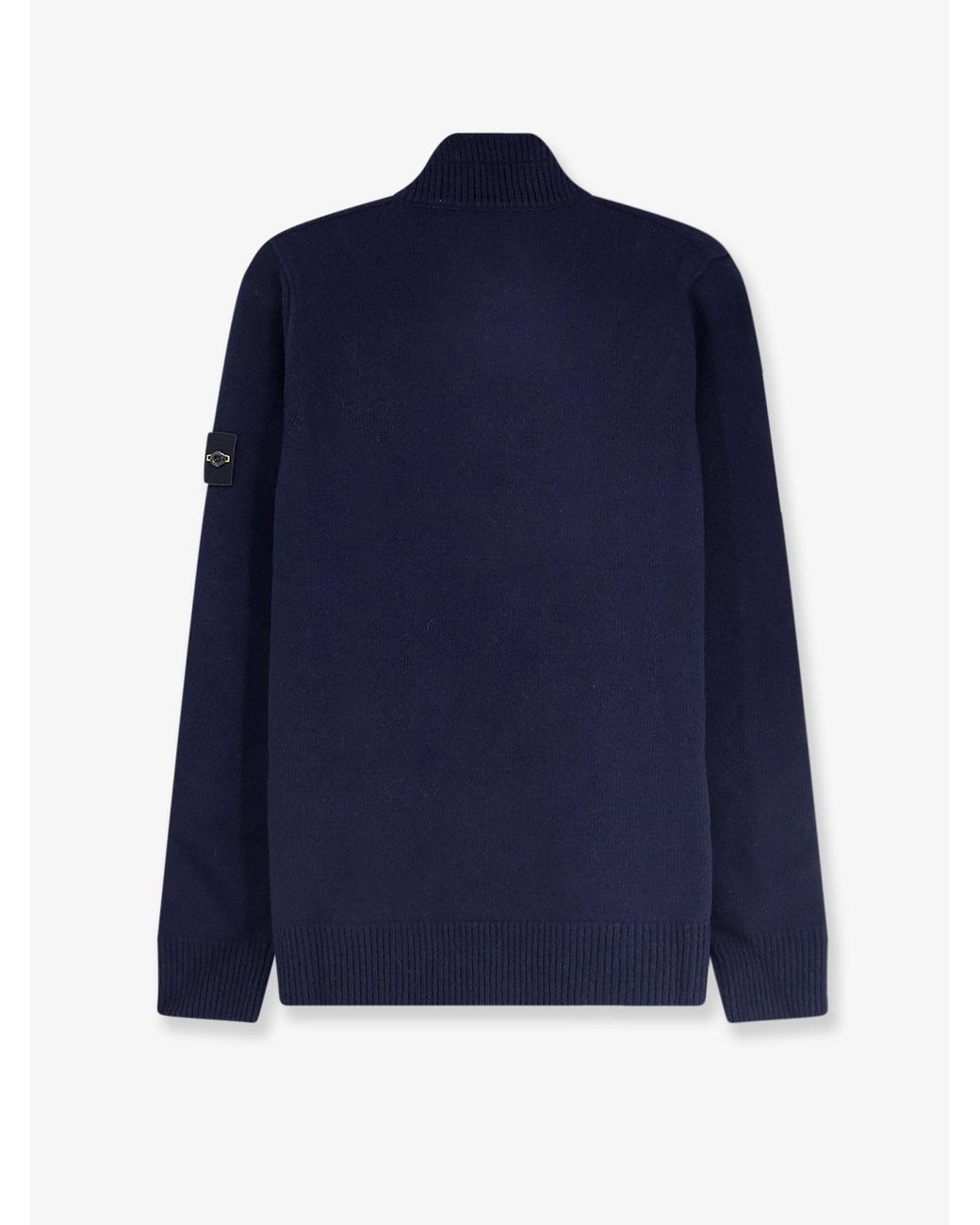Stone Island Blue Virgin Wool Blend Sweater for men
