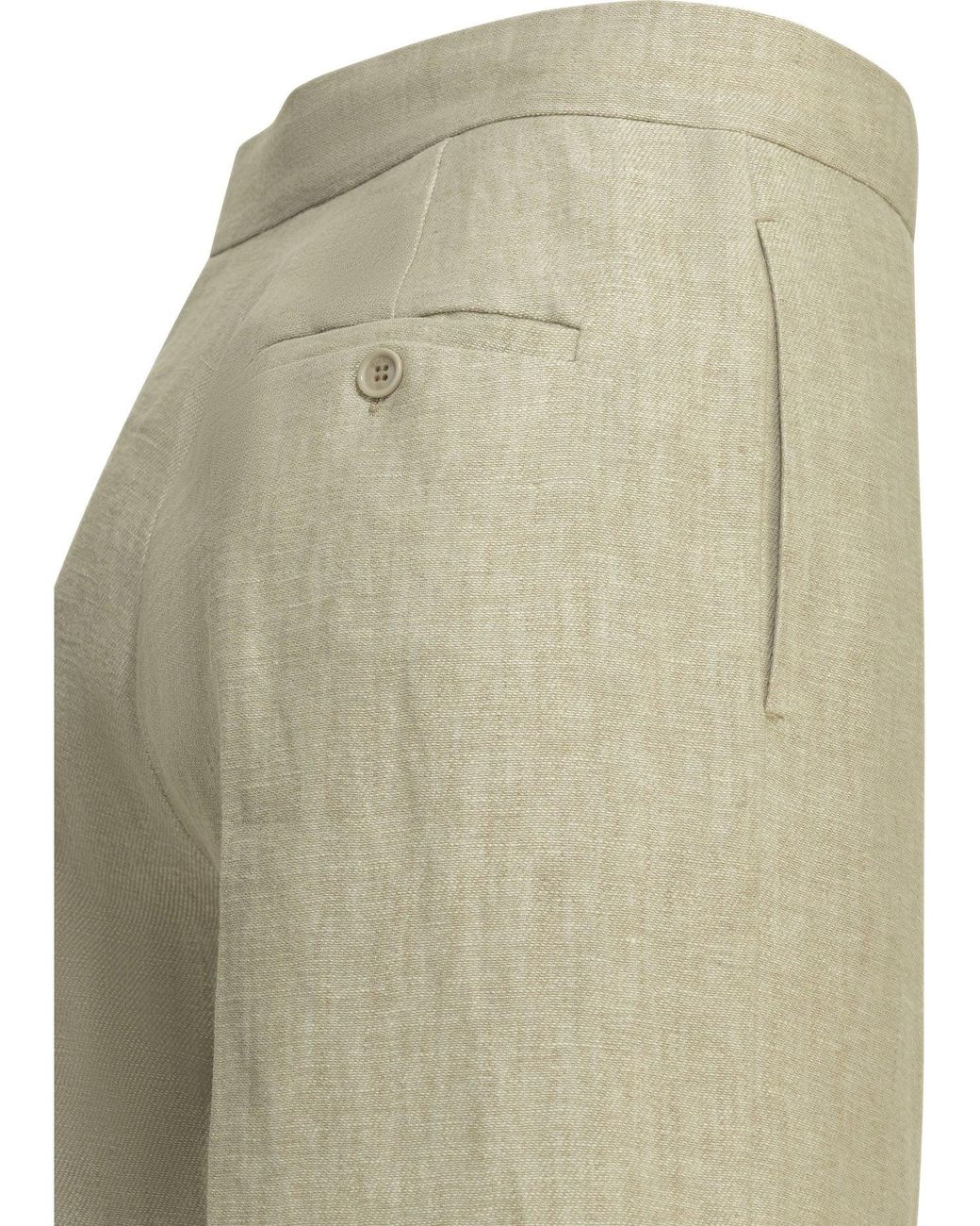 Max Mara Natural Linen Tailored Pants
