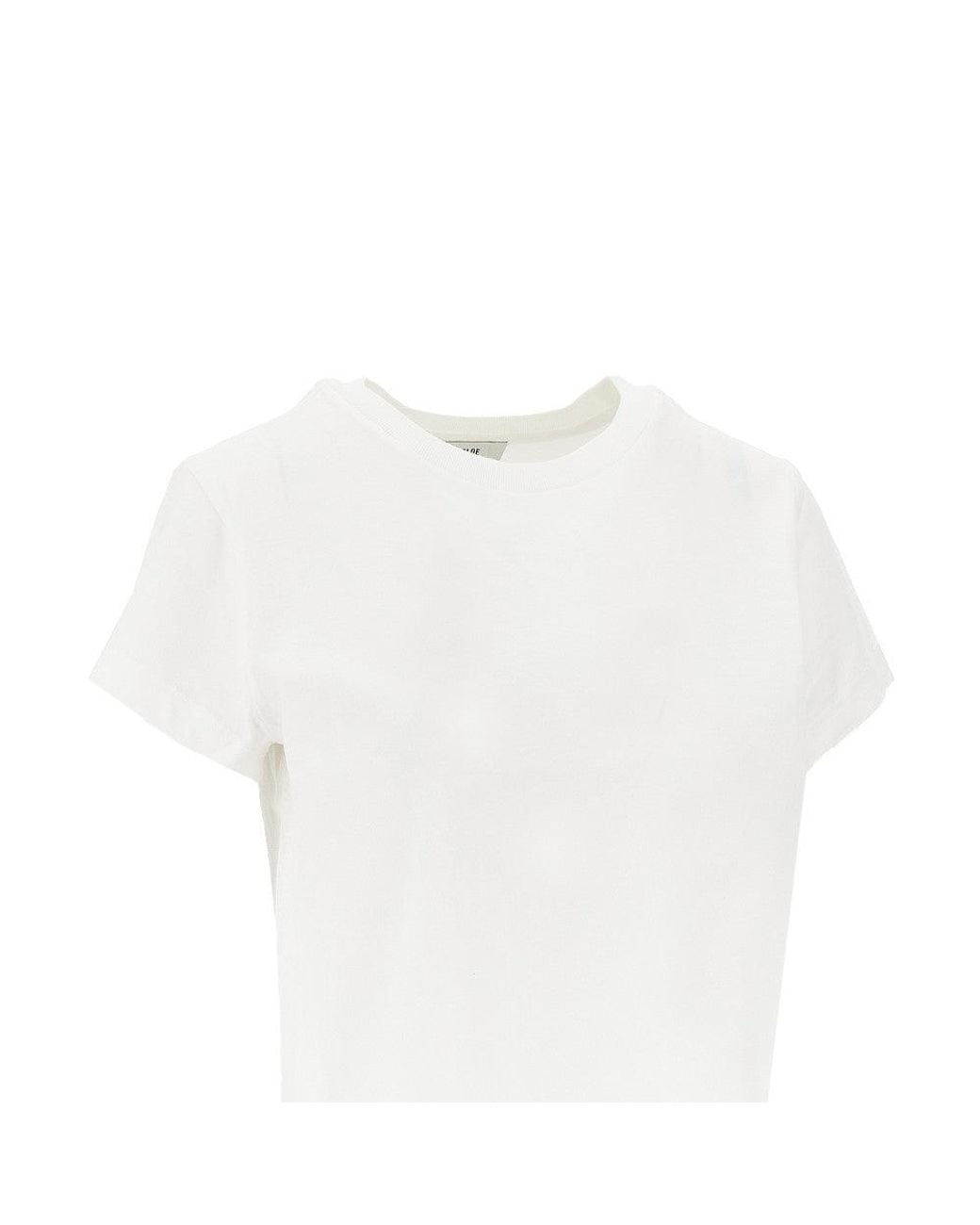 Agolde White 'Adine' Baby Fit T-Shirt
