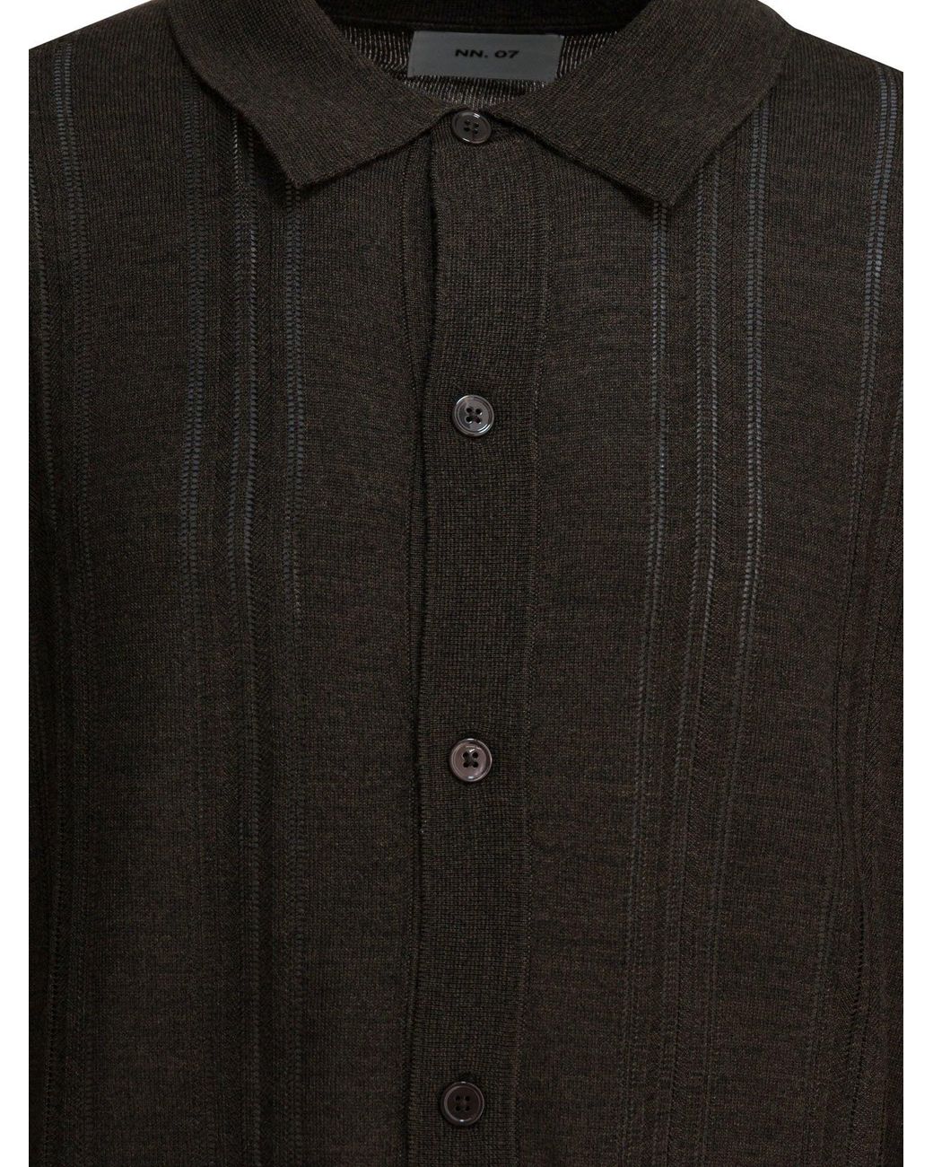 NN07 Black "Thor" Wool Blend Cardigan for men