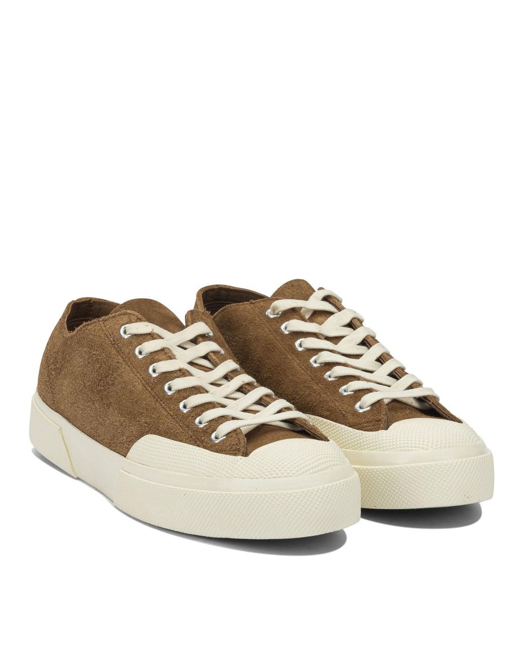 Superga Brown Leather Sneakers for men