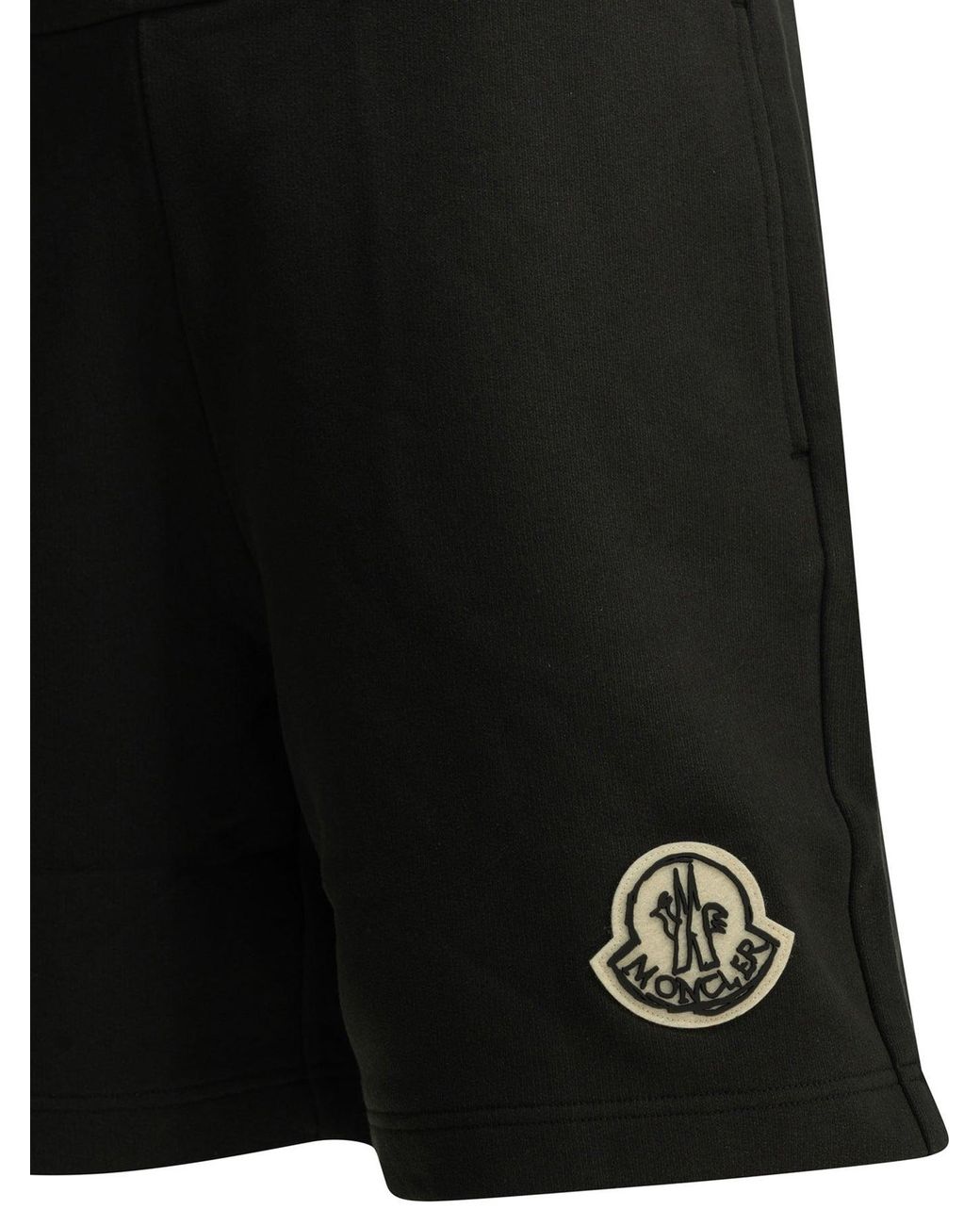 Moncler Black Logo Shorts for men