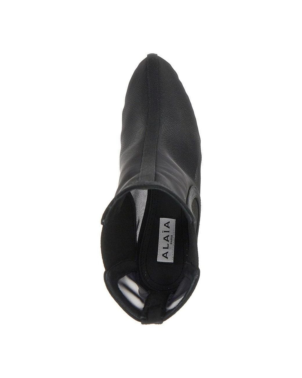Alaïa Black Mesh Chelsea Boots