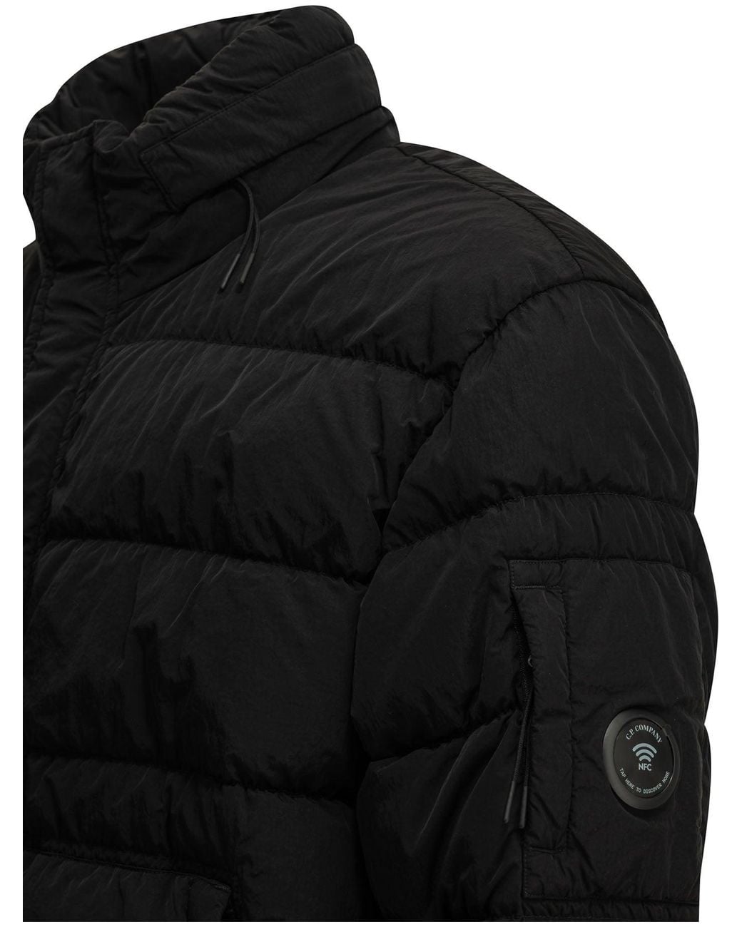 C P Company Black Chrome-R Short Down Jacket for men
