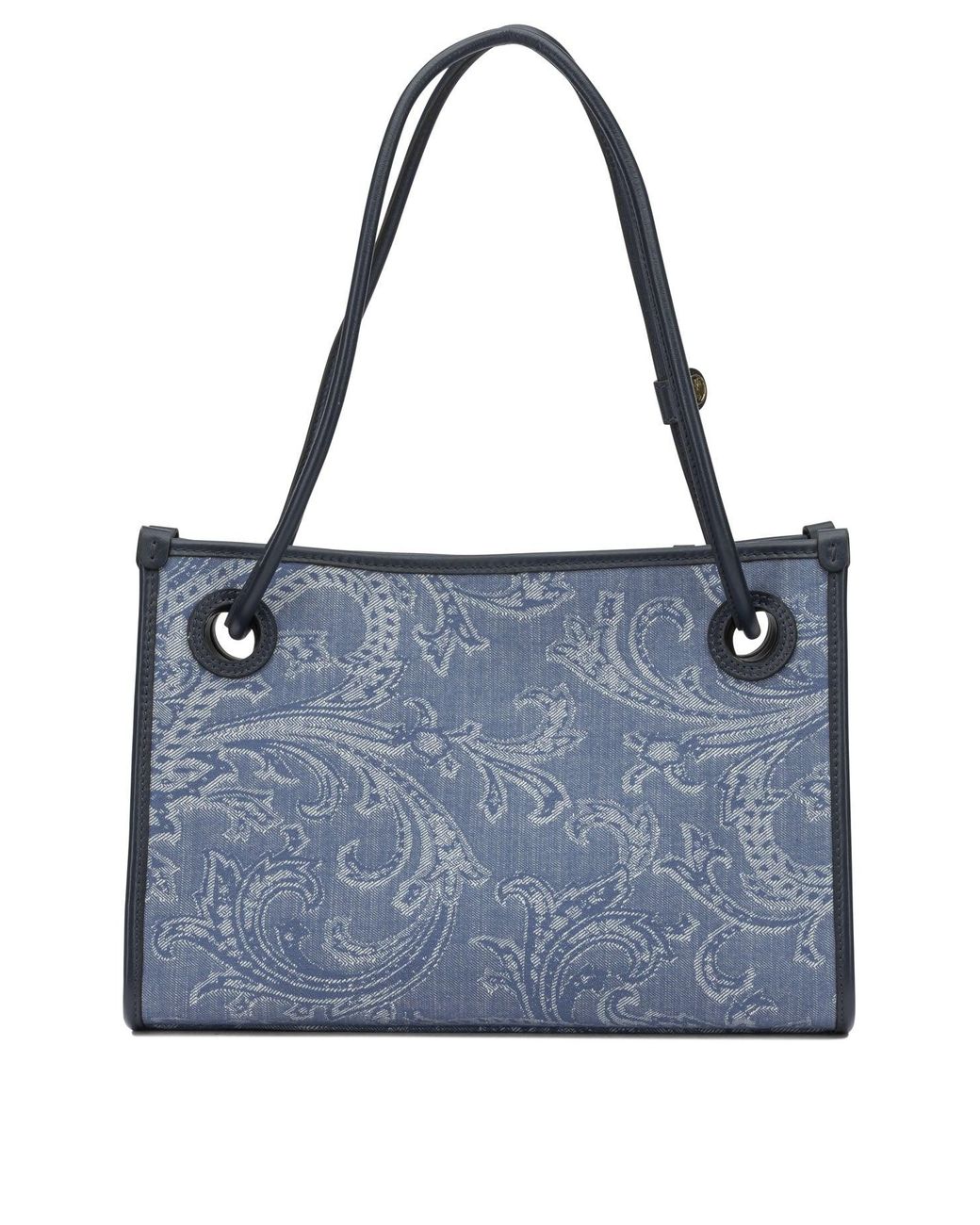 Etro Blue "Shopping Eyes" Medium Shoulder Bag