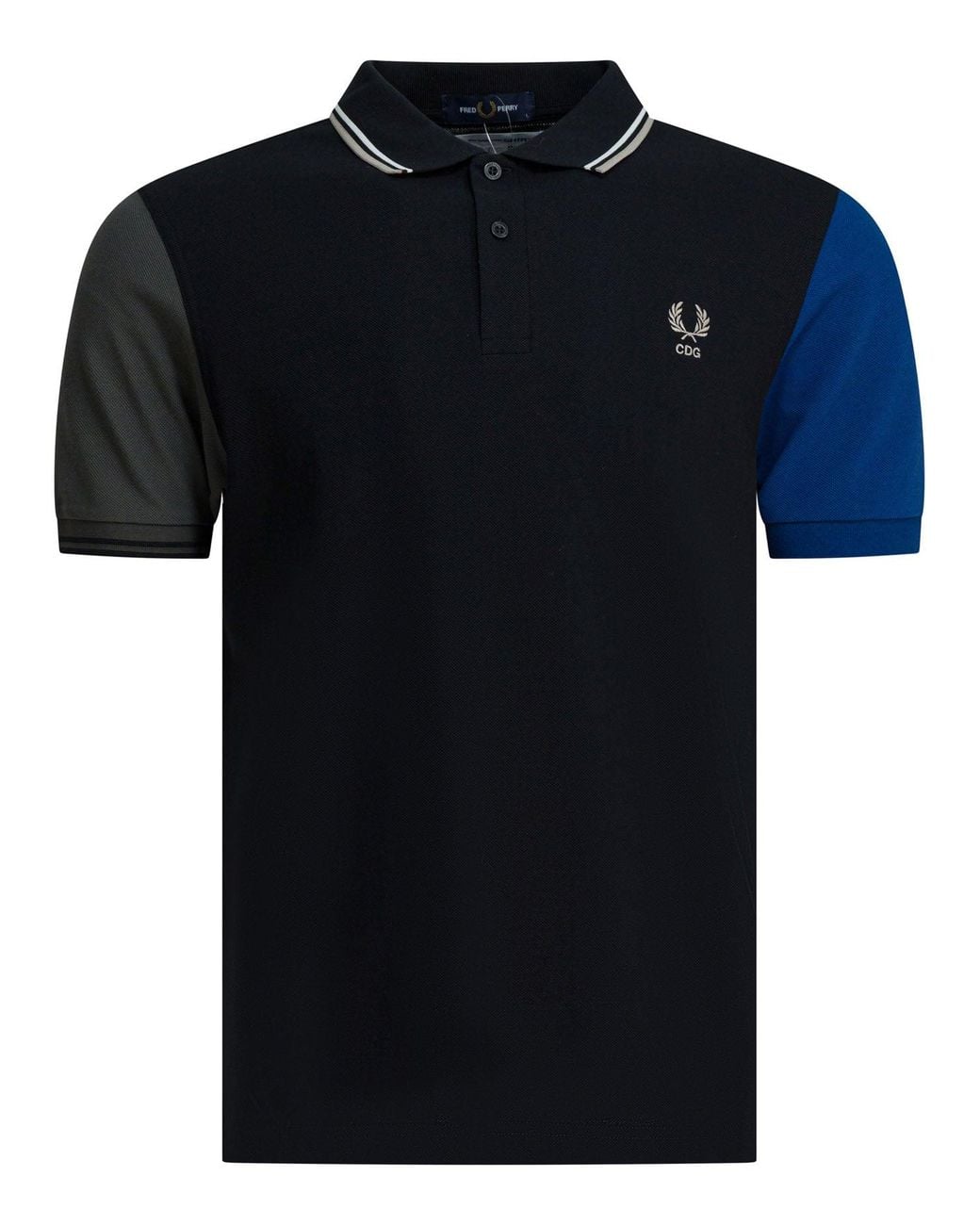 Comme des Garçons Black X Fred Perry" Button-Down Polo Shirt for men