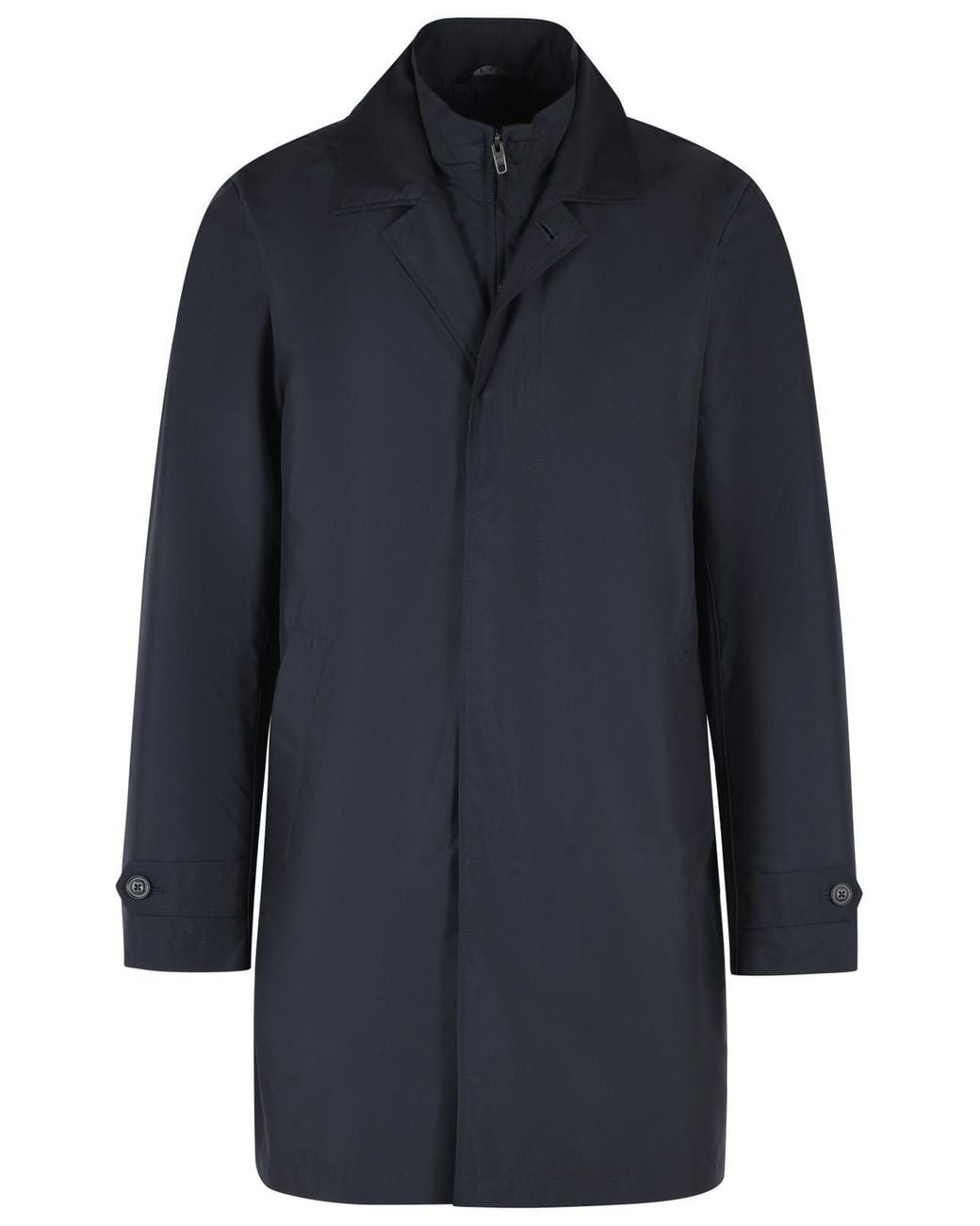 Fay Blue 'Morning' Technical Poplin Coat for men