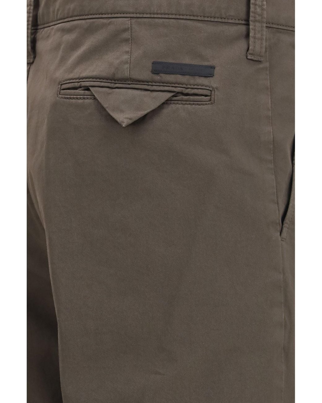Prada Gray Garment Dyed Cotton Pants Palude for men