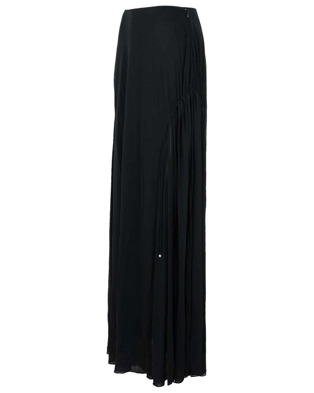 Lanvin Black 'Flared' Viscose Blend Skirt