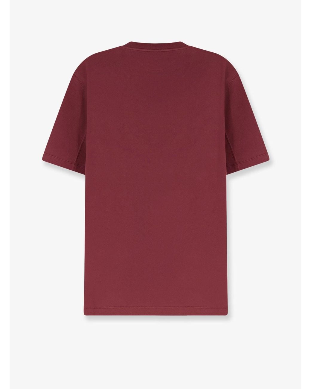 Brunello Cucinelli Red Cotton T-Shirt for men