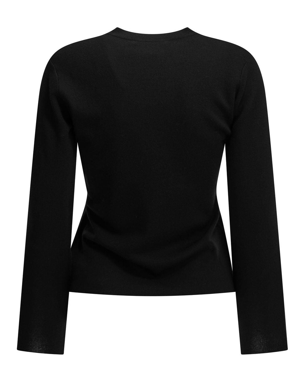 Max Mara Black Round-Neck T-Shirt Made Of Virgin Wool