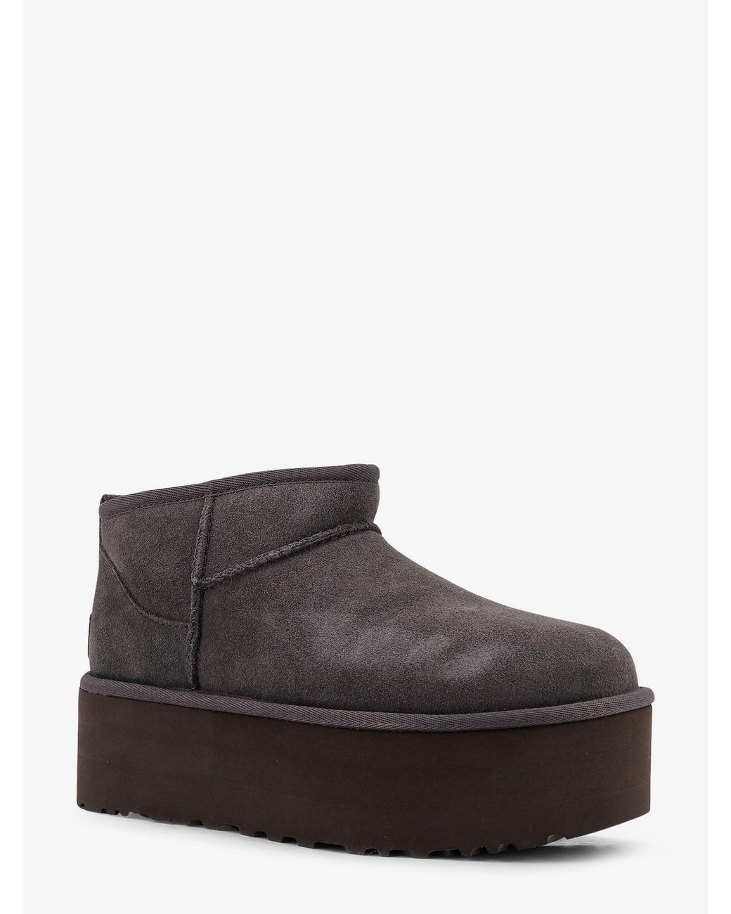 Ugg Gray Ultra Mini Classic - Boots With Plateau