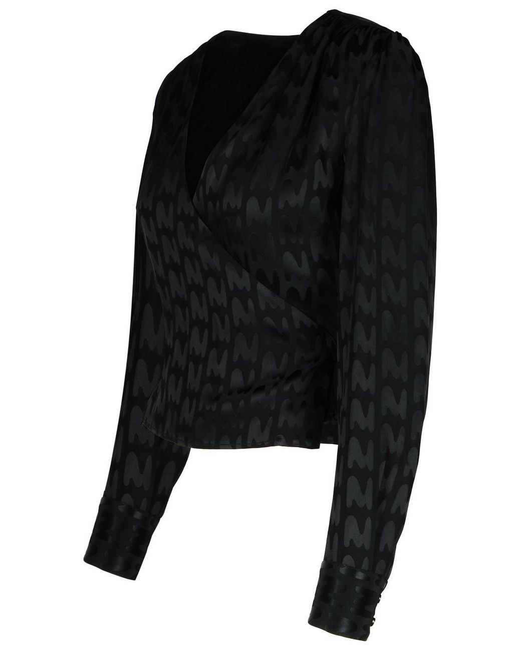 MSGM Black Viscose Blend Blouse
