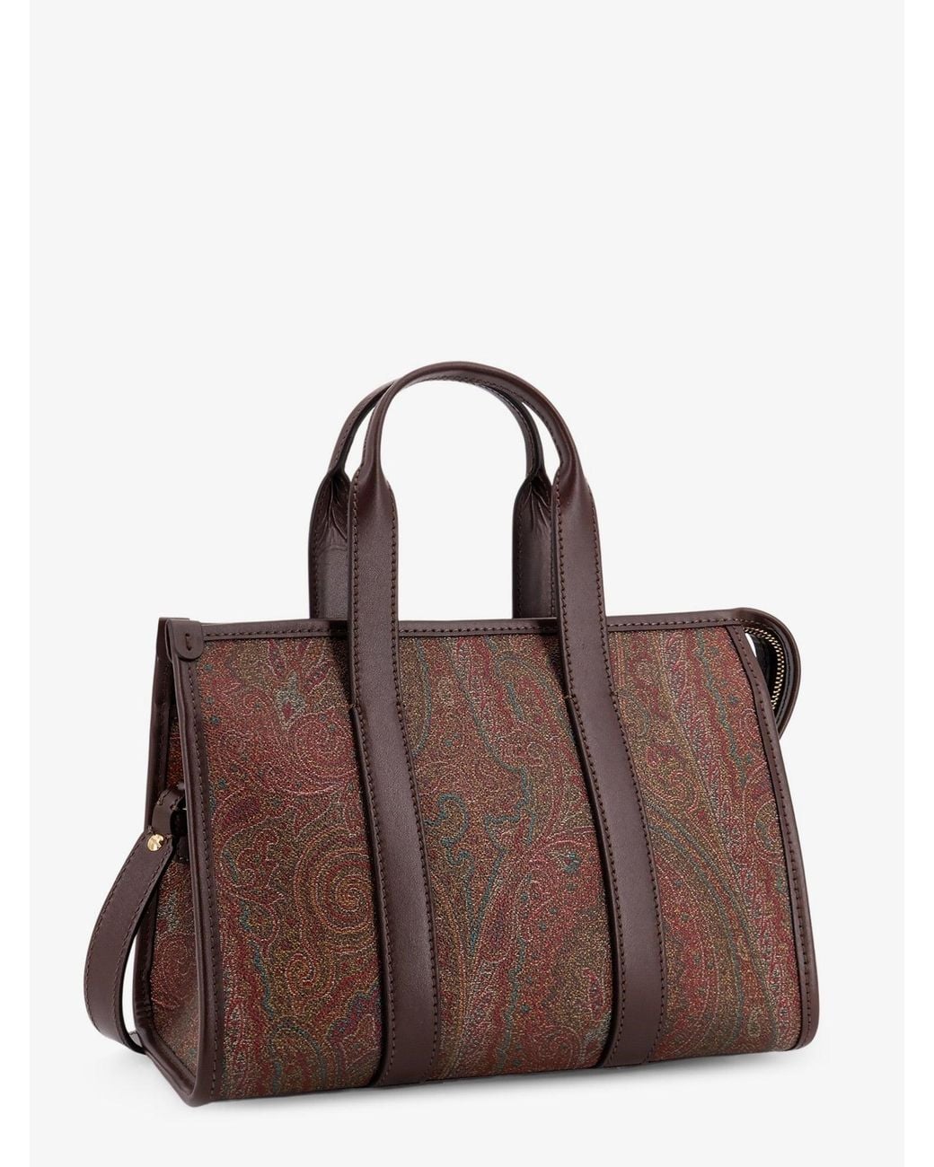 Etro Brown Arnica S Paisley Fabric Handbag