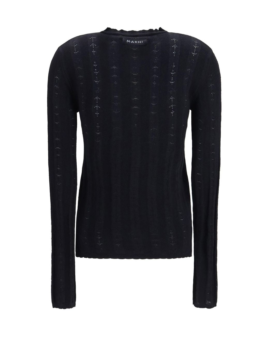 Marni Blue Wool And Silk Cardigan
