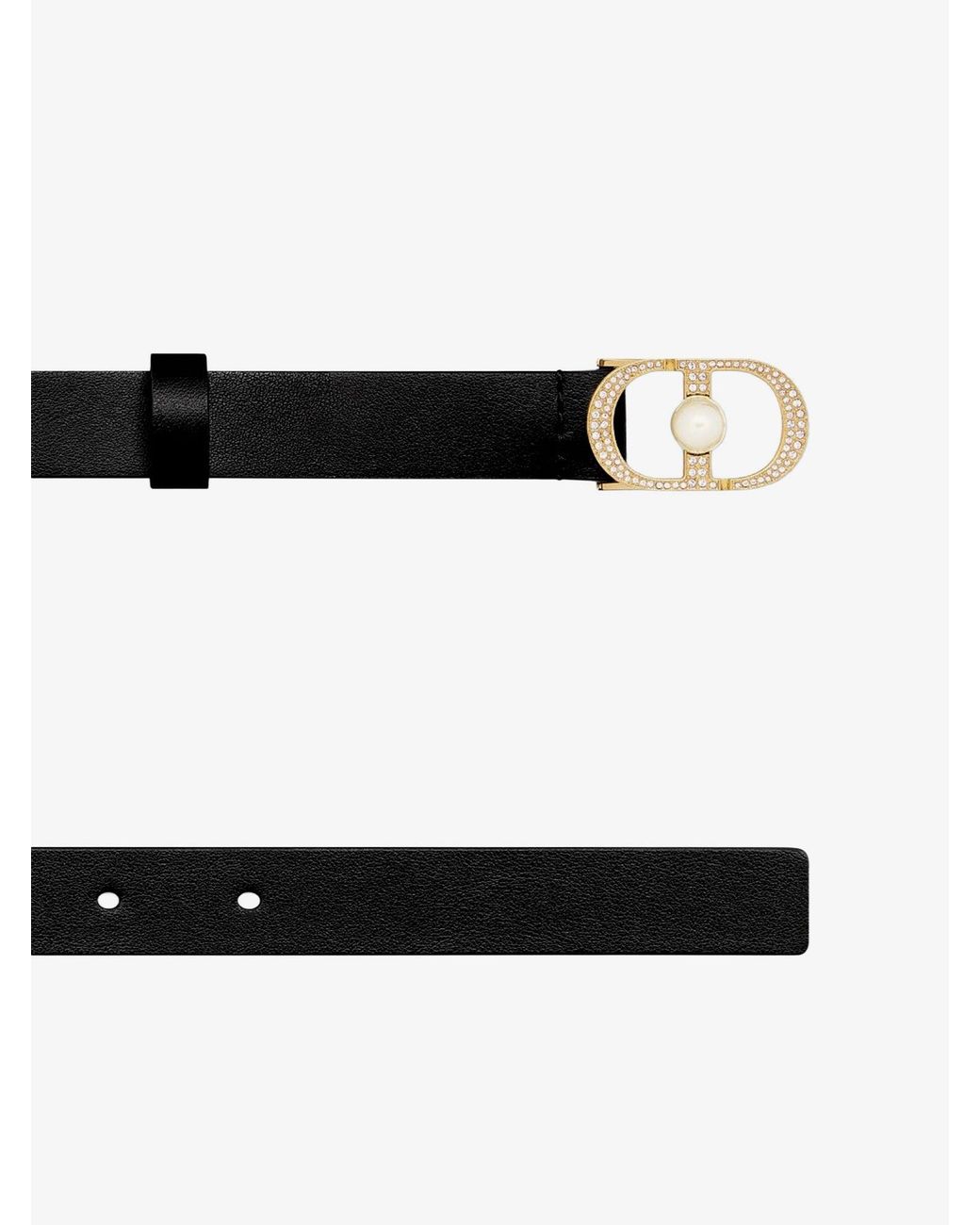 Dior White 30 Montaigne Jolie Leather Belt