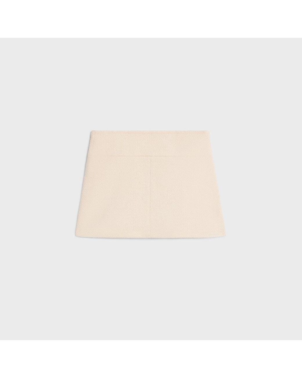 Céline Natural Cashmere Tweed Skirt