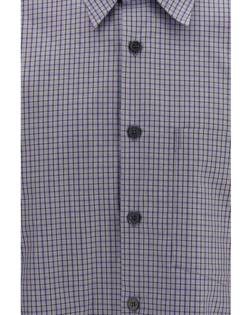Dries Van Noten Purple Camber Double-Layer Shirt for men