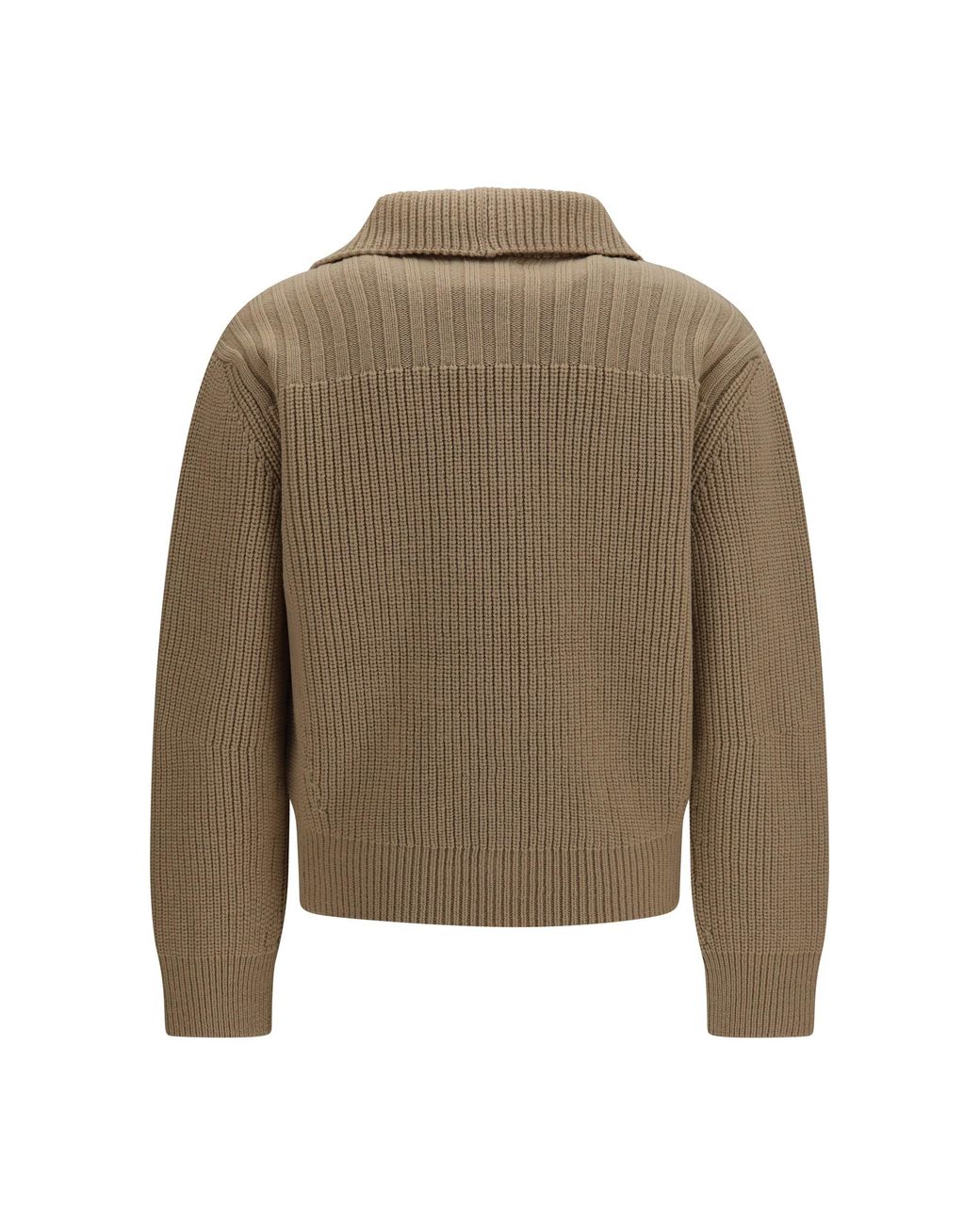 Dries Van Noten Natural Buttoned High-Neck Cardigan Champagne for men