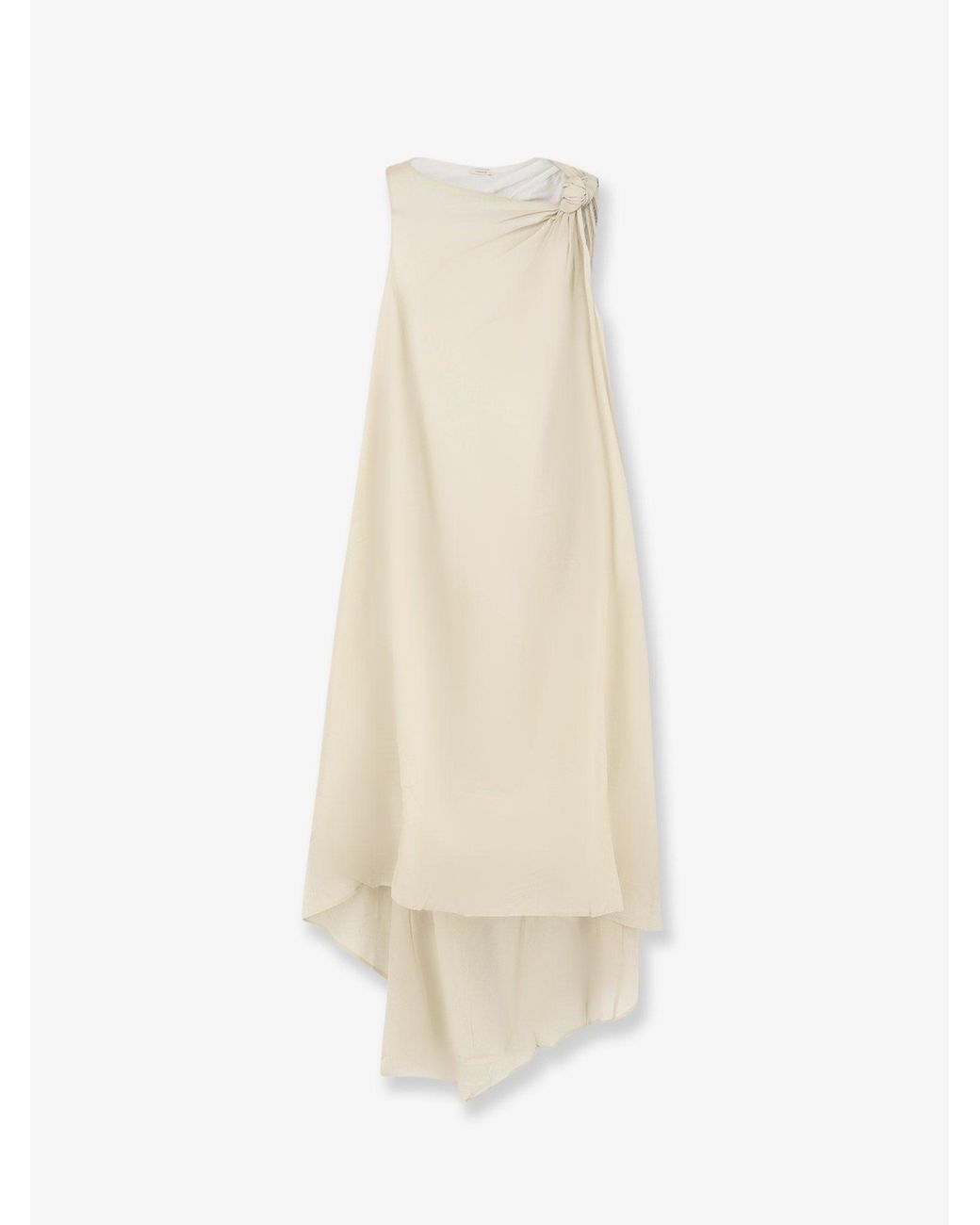 LAMRONS White Dress Viscose-Lyocell Blend