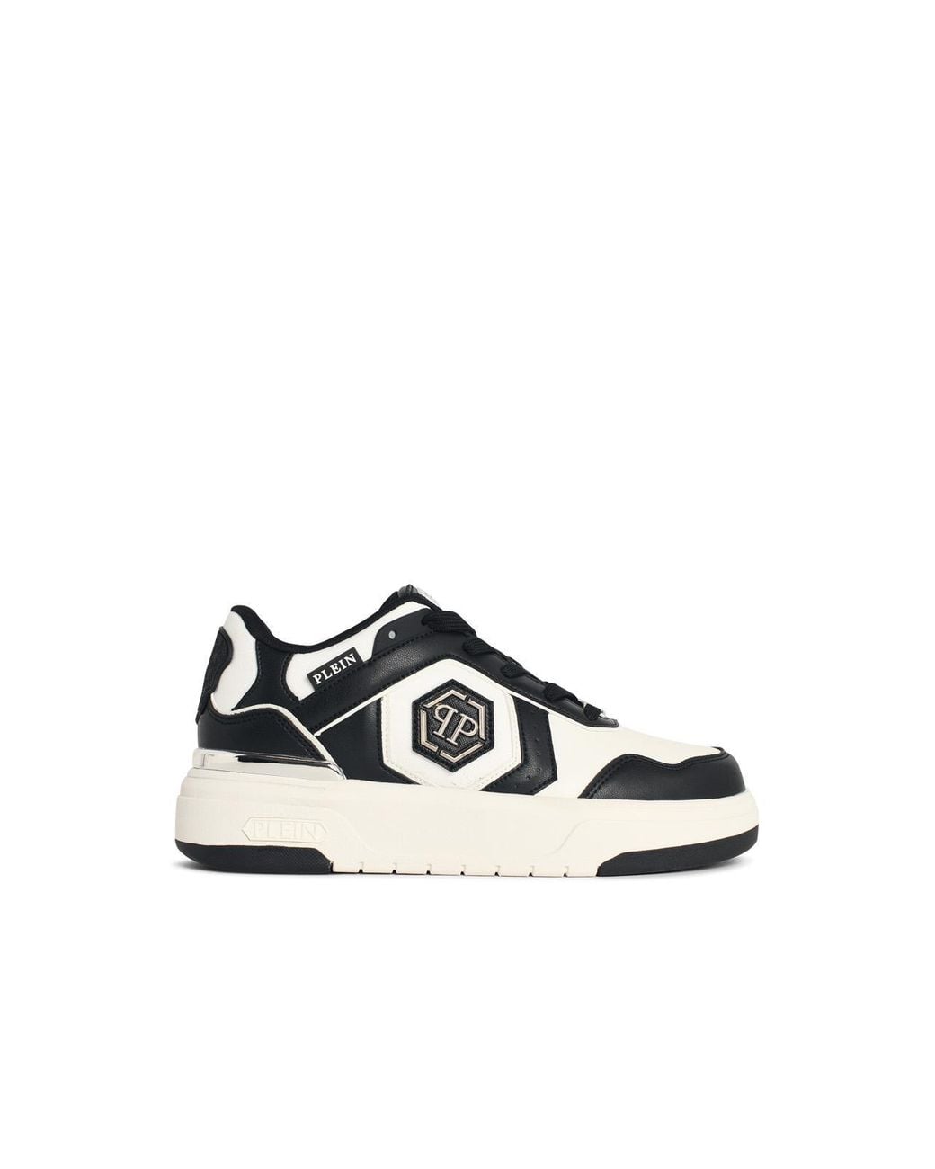 Philipp Plein White 'Sk8 R' And Fabric Blend Sneakers for men