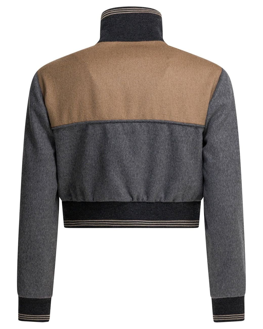 Miu Miu Black Wool And Cashmere Bomber Jacket