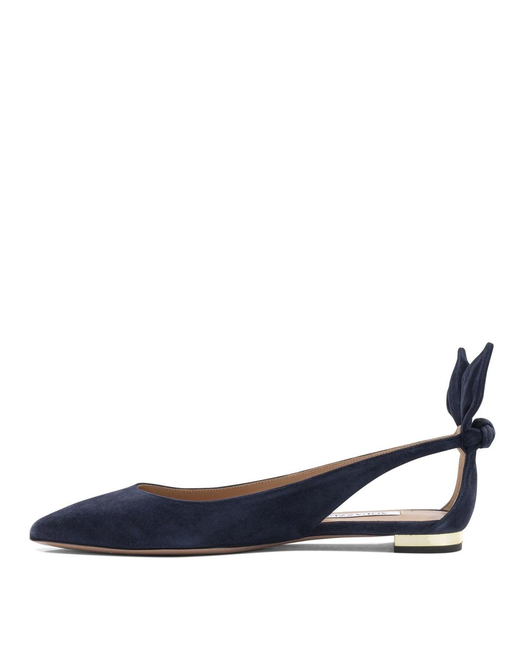 Aquazzura Blue "Bow Tie Ballet" Bellet Flats