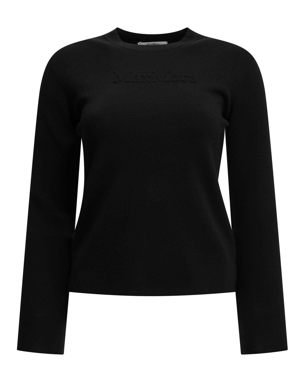 Max Mara Black Round-Neck T-Shirt Made Of Virgin Wool